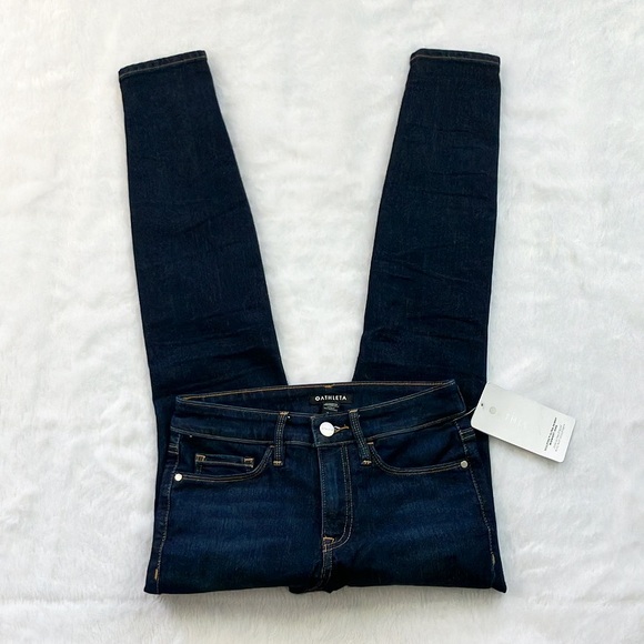 New With Tags Athleta Sculptek Ultra Skinny Midnight Jeans Size 2